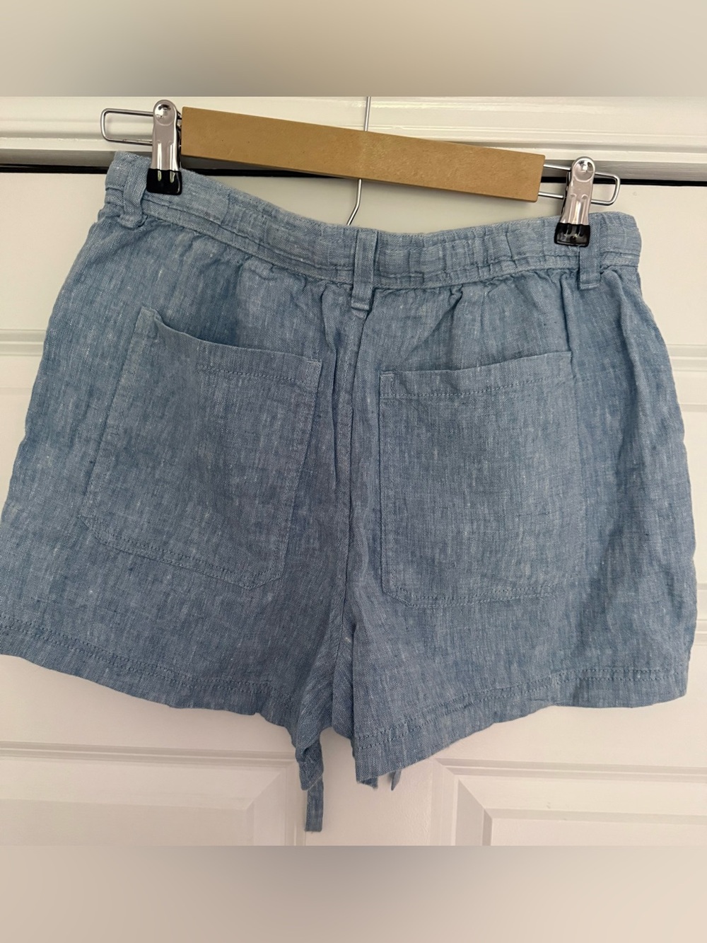 Madewell Light Blue Linen Blend Drawstring Shorts - Picture 11 of 11